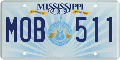 MS license plate MOB511