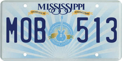 MS license plate MOB513