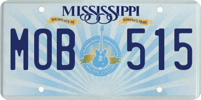 MS license plate MOB515