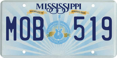 MS license plate MOB519