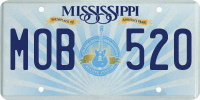 MS license plate MOB520
