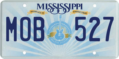 MS license plate MOB527