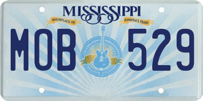 MS license plate MOB529