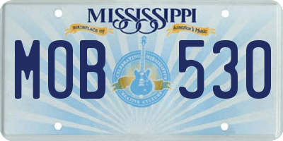 MS license plate MOB530