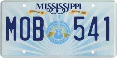 MS license plate MOB541