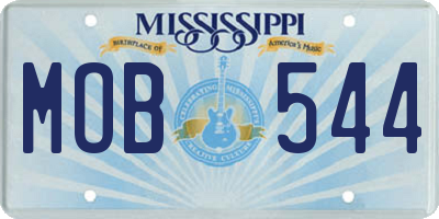 MS license plate MOB544