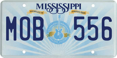 MS license plate MOB556