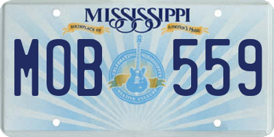 MS license plate MOB559