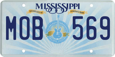 MS license plate MOB569