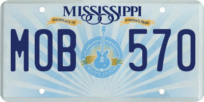 MS license plate MOB570