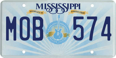 MS license plate MOB574