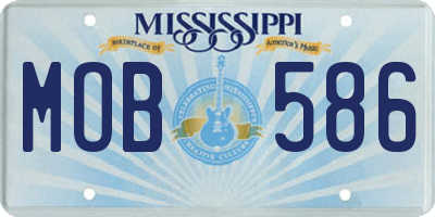 MS license plate MOB586