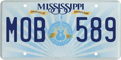 MS license plate MOB589