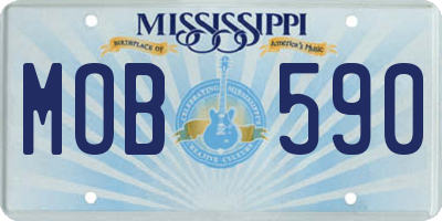 MS license plate MOB590
