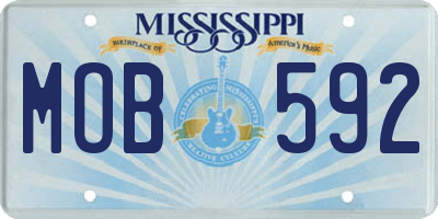 MS license plate MOB592