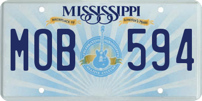 MS license plate MOB594