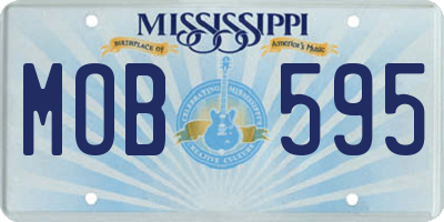 MS license plate MOB595