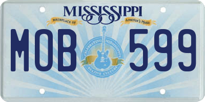 MS license plate MOB599