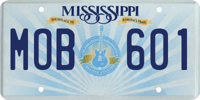 MS license plate MOB601
