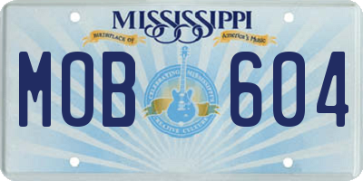 MS license plate MOB604
