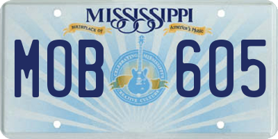 MS license plate MOB605