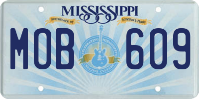 MS license plate MOB609