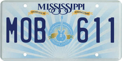 MS license plate MOB611