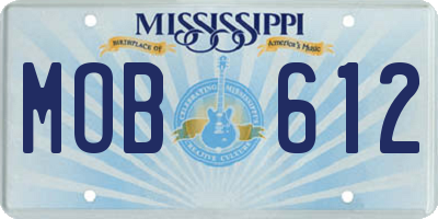 MS license plate MOB612