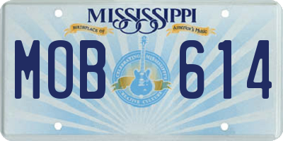 MS license plate MOB614