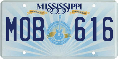 MS license plate MOB616