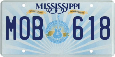 MS license plate MOB618