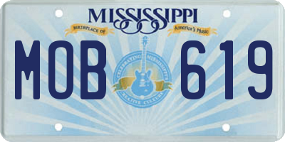 MS license plate MOB619