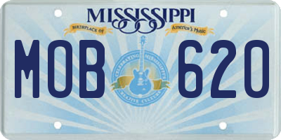 MS license plate MOB620