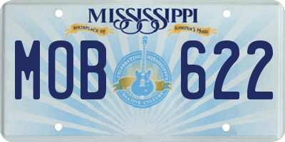 MS license plate MOB622