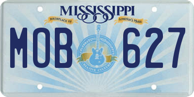 MS license plate MOB627