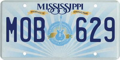 MS license plate MOB629