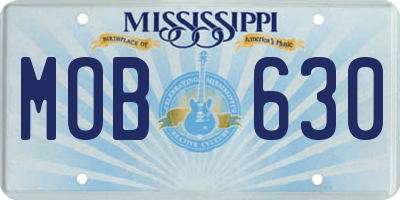 MS license plate MOB630
