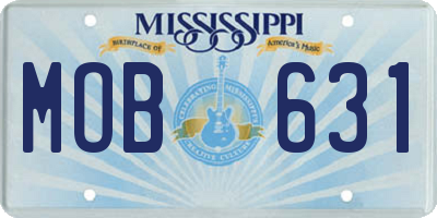 MS license plate MOB631