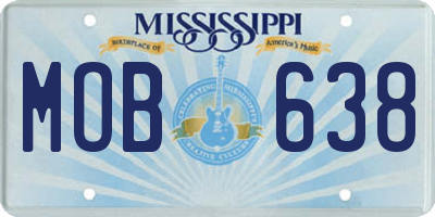 MS license plate MOB638