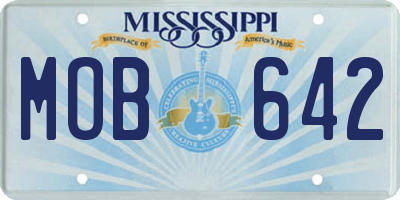 MS license plate MOB642