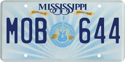 MS license plate MOB644