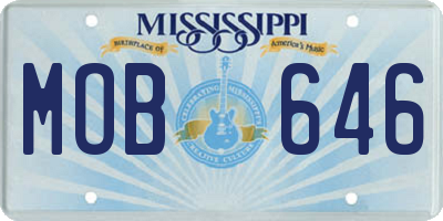 MS license plate MOB646