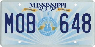 MS license plate MOB648