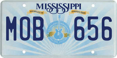 MS license plate MOB656
