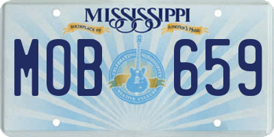 MS license plate MOB659