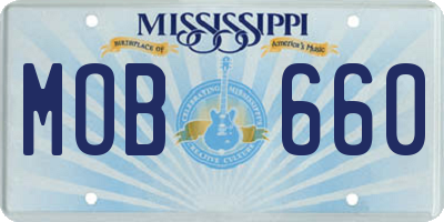 MS license plate MOB660