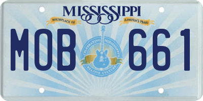 MS license plate MOB661