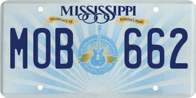 MS license plate MOB662