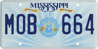 MS license plate MOB664