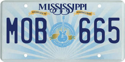 MS license plate MOB665